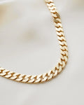 The Ultimate Heavy Vintage Curb Link Necklace 14K Gold