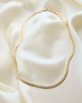 Sublime Rare Deluxe Serpent Curb Link Necklace 18K Gold