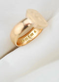 136 Year Old F Signet Ring 18K Gold 1890