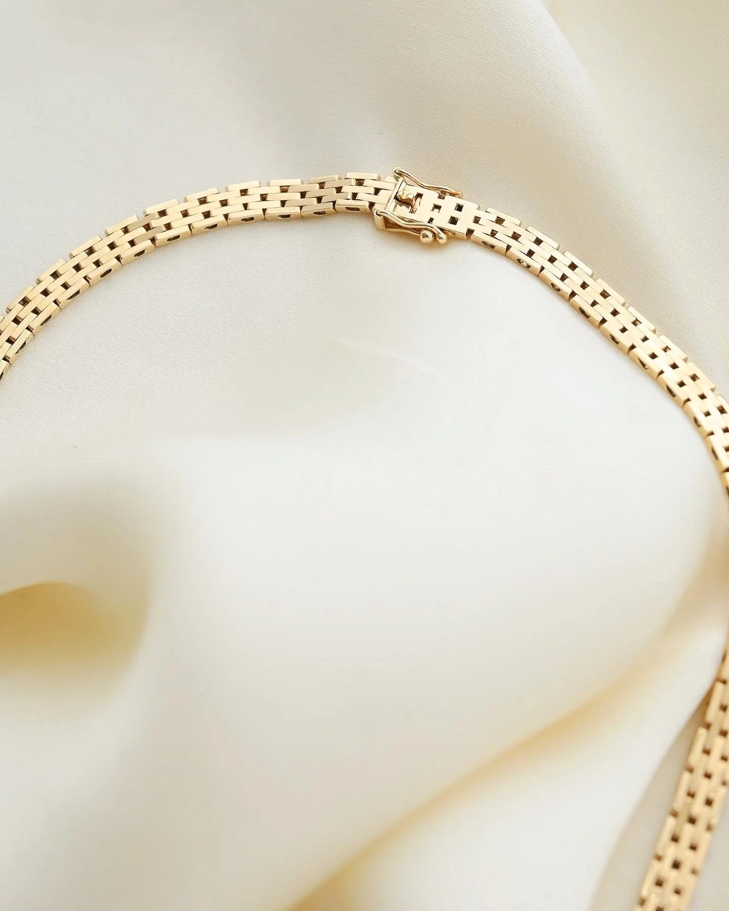 Extraordinary Perfect Danish Link Necklace by Sigurd Rnna 14K Gold