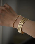 Super Heavy Sublime 52 Grams Danish Link Bracelet 14K Gold 1960s