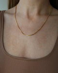 Super Substantial Long Vintage Box Chain 18K Gold 1970