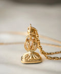 Small Antique Blood Stone Seal Fob Pendant 1880s