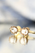 Huge Victorian Rose Cut Diamond Earrings 1800s