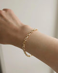 Radiant Danish Vintage Anchor Link Bracelet 14K Gold