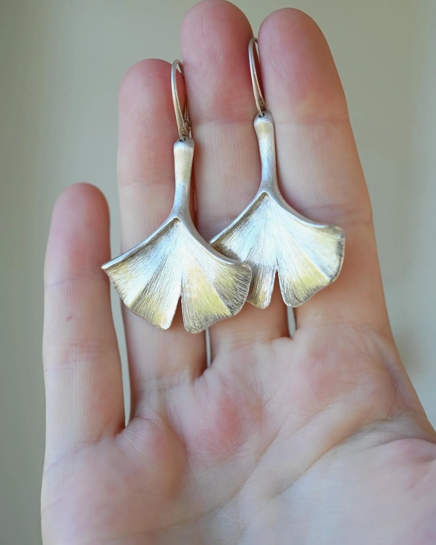Dreamy Ginkgo Demi-parure W Cuff, Earrings and Ring