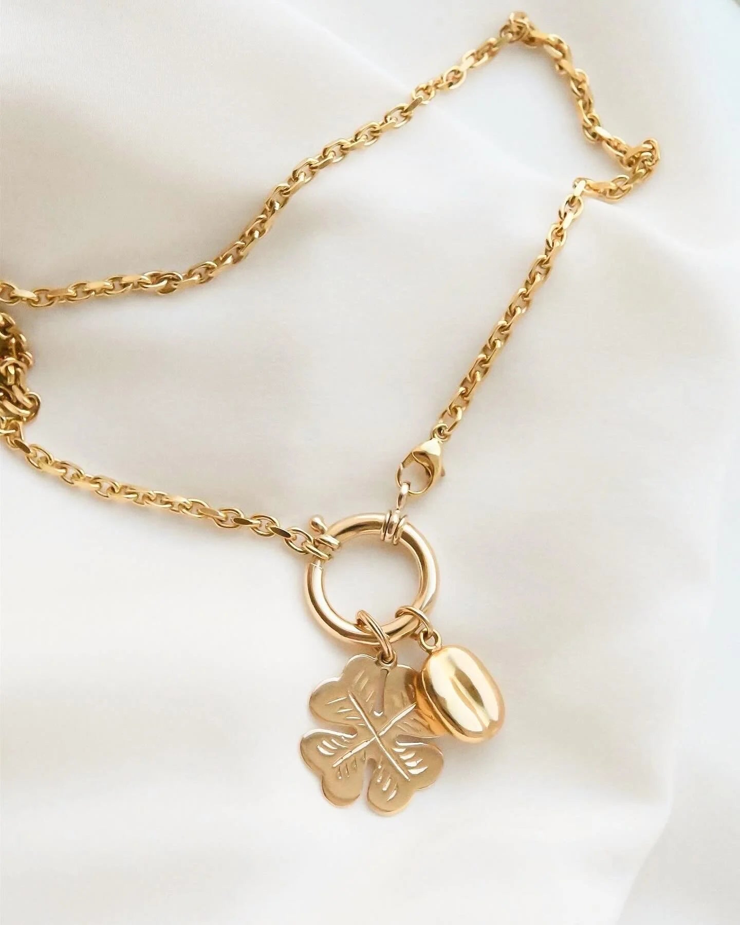 From personal collection! Lucky Coffee Bean 18K Gold Danish Vintage