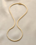 Stunning Danish Brick Link Necklace 14K Gold 1960s
