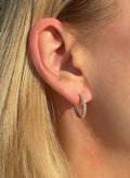 Clean Classic Crisp Diamond Hoops 18K White Gold