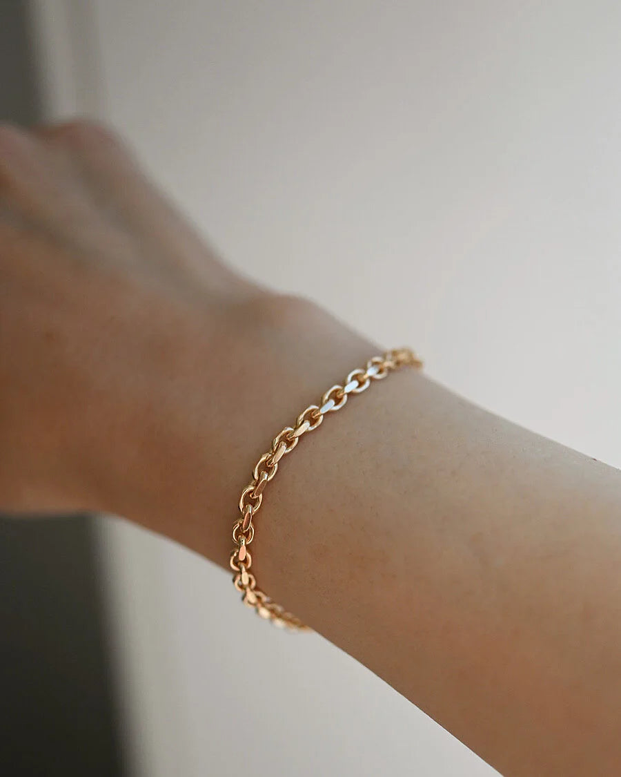 Rare Italian 18K Solid Gold Anchor Link Bracelet