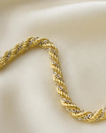 Twisted Two Tone Italian Vintage Bracelet 18K Gold 1970s