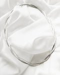 37 grams Heavy Gorg Omega Twist Two Sided Necklace Silver
