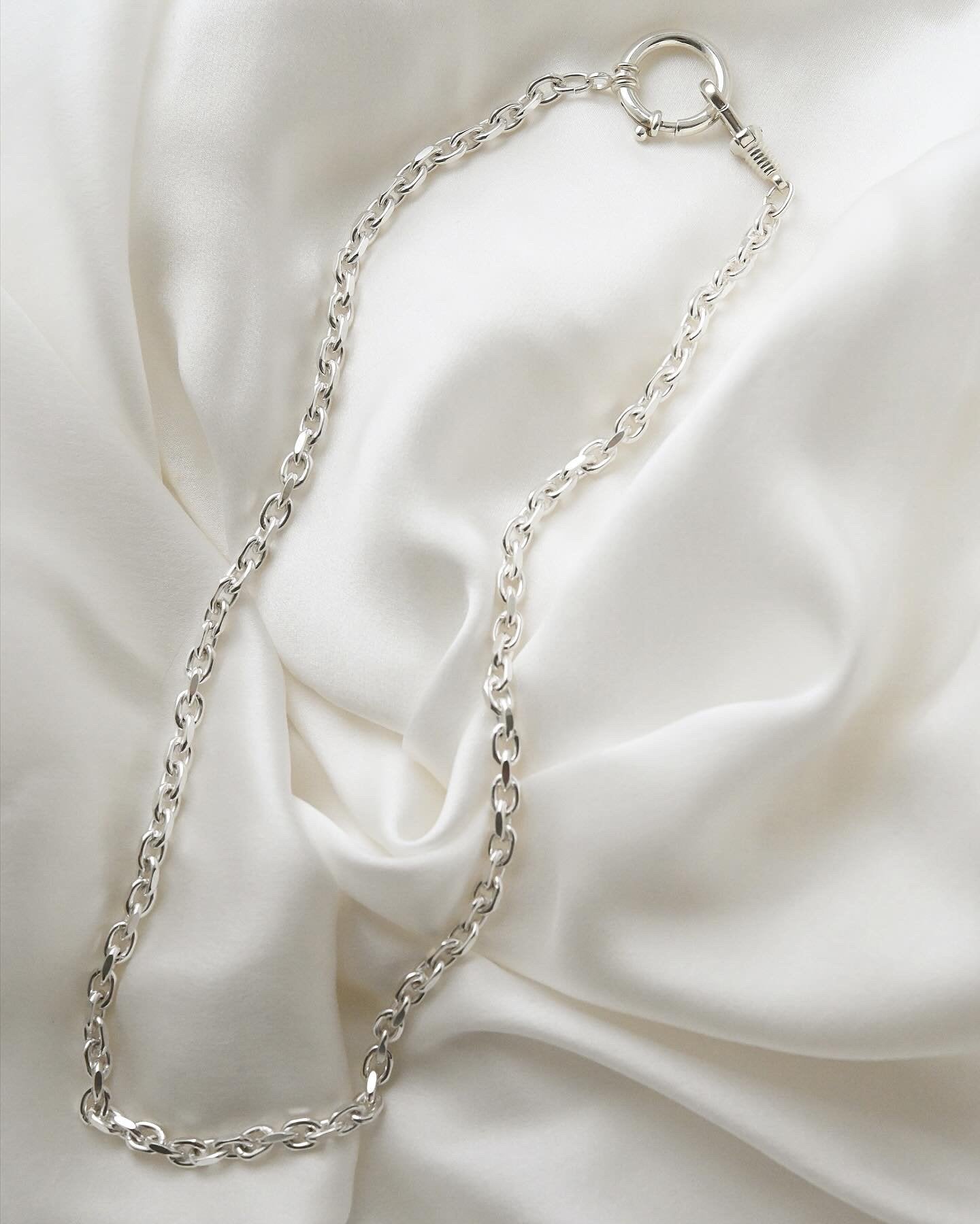 Heavy Amazing 33 grams Solid Sterling Silver Watch Chain