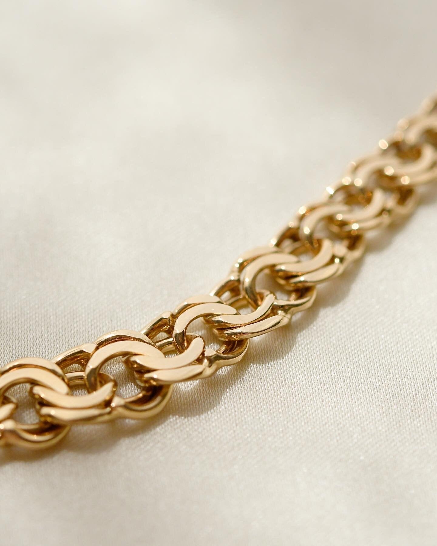 Gorg Bismarck Chain with Puffy Heart 14K Gold 1966
