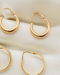 Perfect Never Take Off Swedish Vintage Hoops 18K Gold