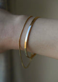 Classic Box Chain Bracelet or Anklet 9 Inches 18K Gold Swedish Vintage