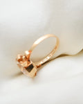 Irresistible Clear Quartz Bow Ring 18K gold 1950 Sweden