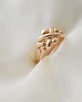 Rare Vintage Puzzle Ring Size 8 US 18K Rose Gold