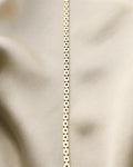 Rare Width Brick Link Chain 14K Gold 1960s