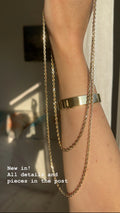 Glowing Vintage Rope Link Chain 14K Gold 1970s