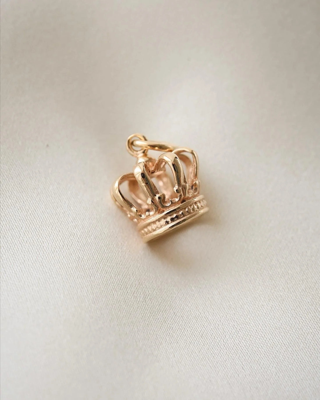 Danish Vintage Crown Pendant 18K Gold