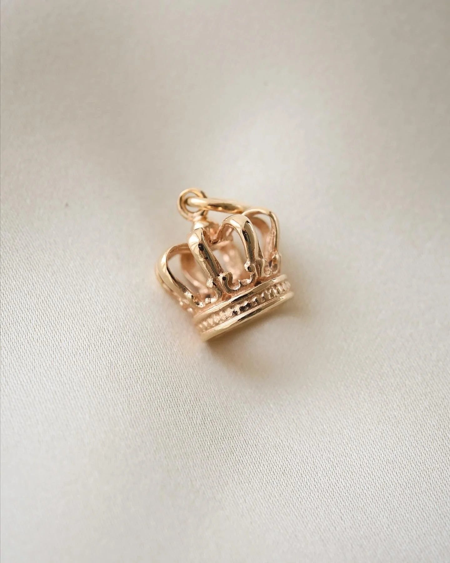 Danish Vintage Crown Pendant 18K Gold