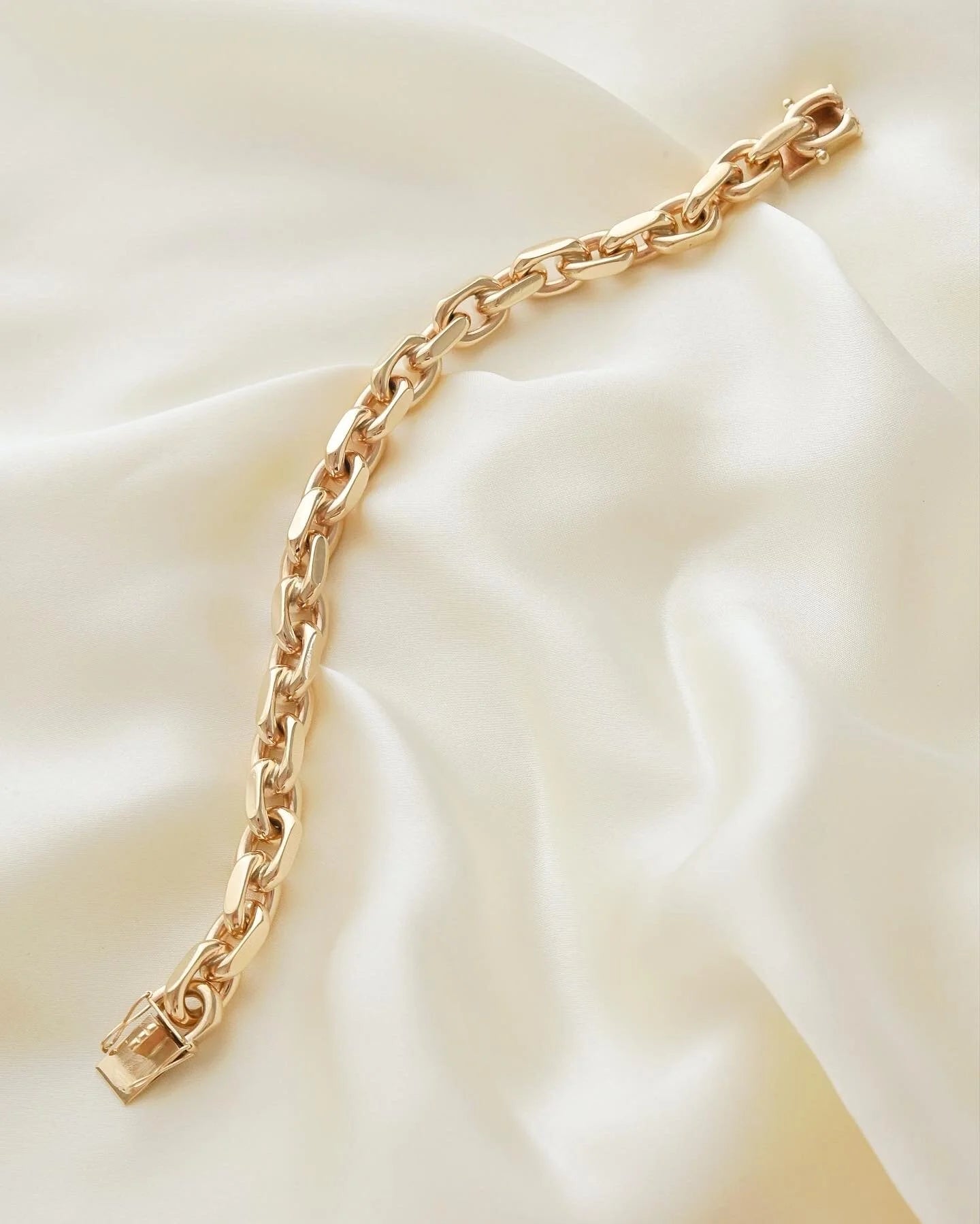 The Ultimate Danish Vintage 63 Grams Jumbo Anchor Bracelet 14K Gold 1960s