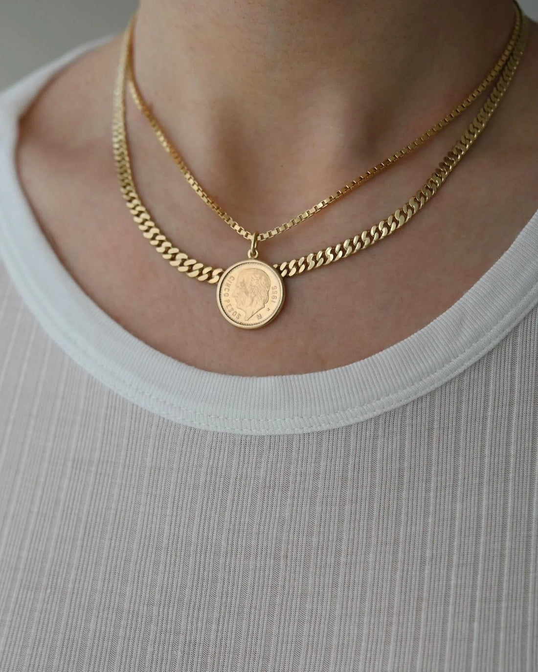 High Carat Vintage Coin Pendant 22K Gold 1955