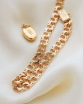 Extreme Top Condition Rose Toned Swedish Vintage Bismarck Bracelet 18K Gold 1970