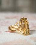 Antique Rare Amazing Victorian Puzzle Ring 18K Gold