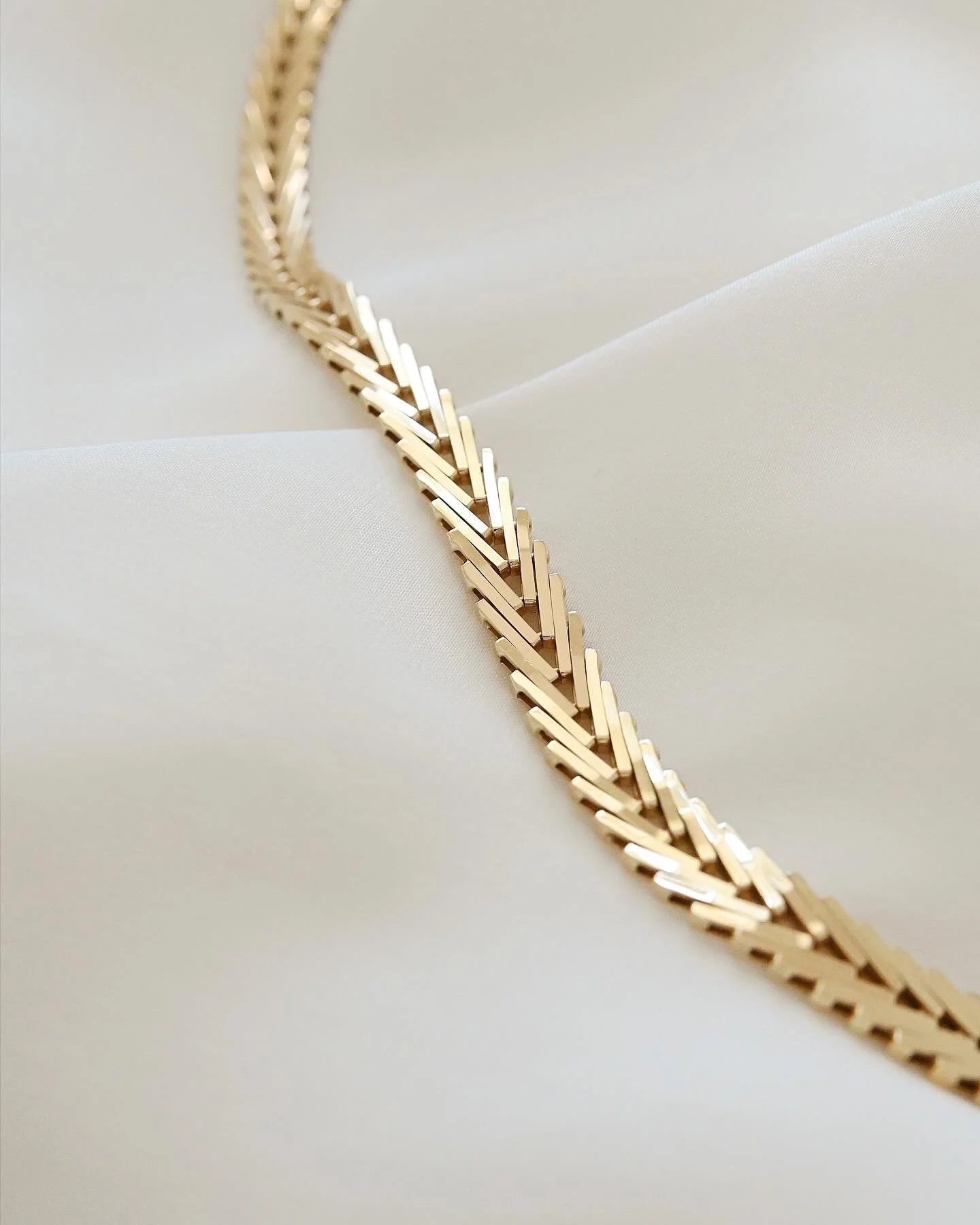 Rare Danish Vintage Necklace 16.25 Inches 14K Gold 1960s
