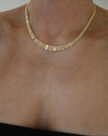 The Most Stunning Special Mid Century Necklace 18K Tri Color Gold