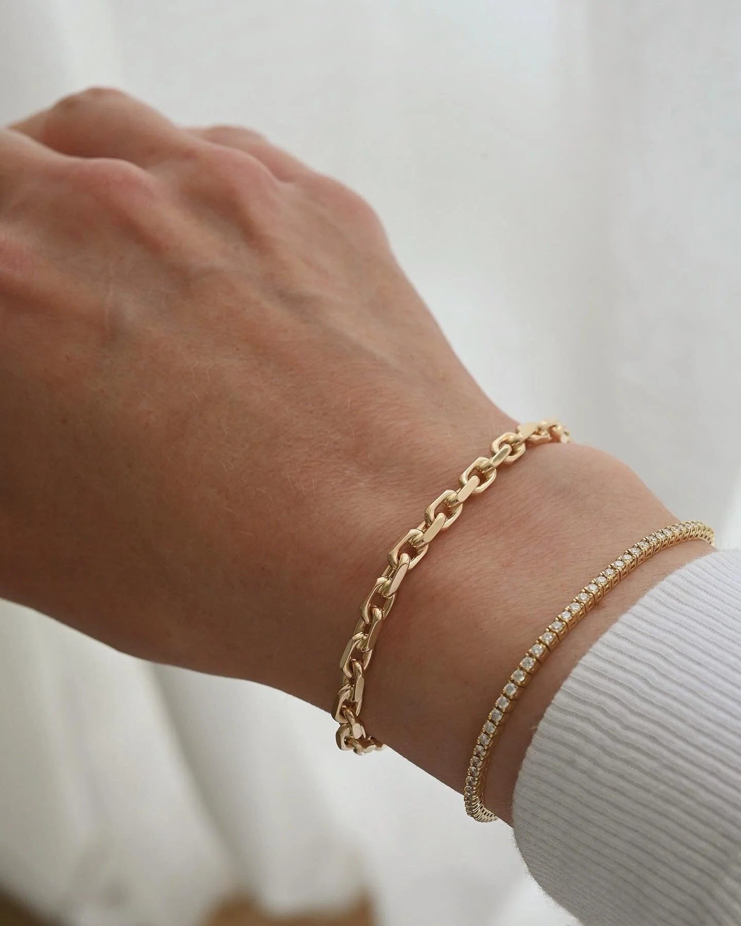 Amazing Danish Anchor Link Bracelet 14K Gold