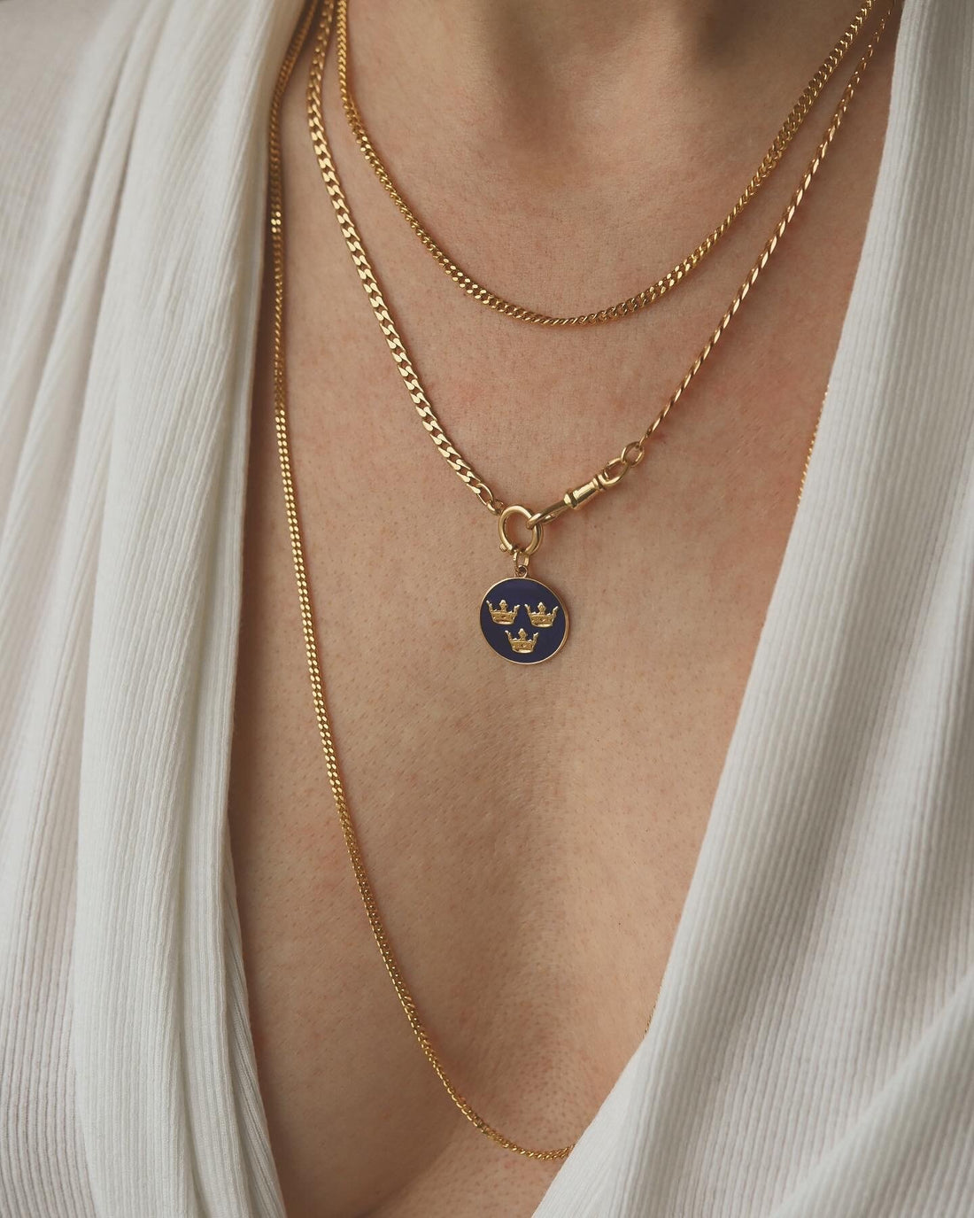 Looong Sexy Italian Curb Link Chain 18K Gold