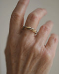 Rare Vintage Twisted Two Tone Band 18K Gold 1944