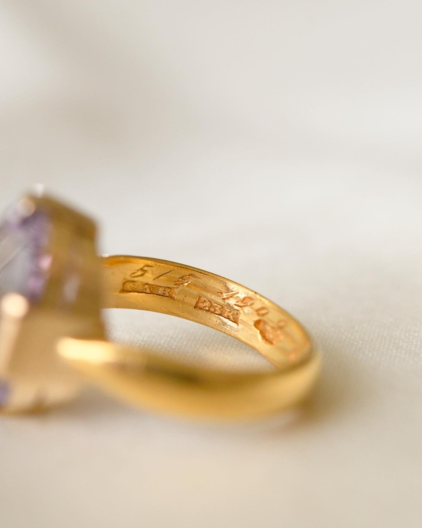 Beautiful Lavendar Amethyst 23K Gold 1900