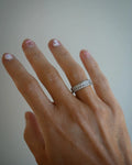 Dreamy Swedish Vintage Diamond Band 0.50 Carats Ring 18K White Gold