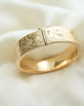 Danish Engraved Bangle by Carl Anton Koch 14K Gold