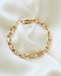 Gorg Heavy Danish Vintage Anchor Link Bracelet 14K Gold 1970s