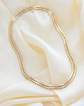 Sublime 16.45 Inches Geneva Link Necklace Danish Vintage 14K Gold 1960s