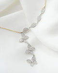 Diamond Butterfly Necklace 1 Carat 18K White and Yellow Gold w Certificate