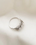 The Perfect Art Deco Ring Old Mine Cut Diamonds 18K White Gold 1925