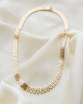 Wide Heavy 34 Grams Brick Link Necklace 14K Gold 1960s