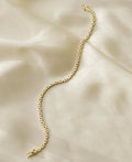 Baby Brick Link Bracelet 14K Gold 1950s