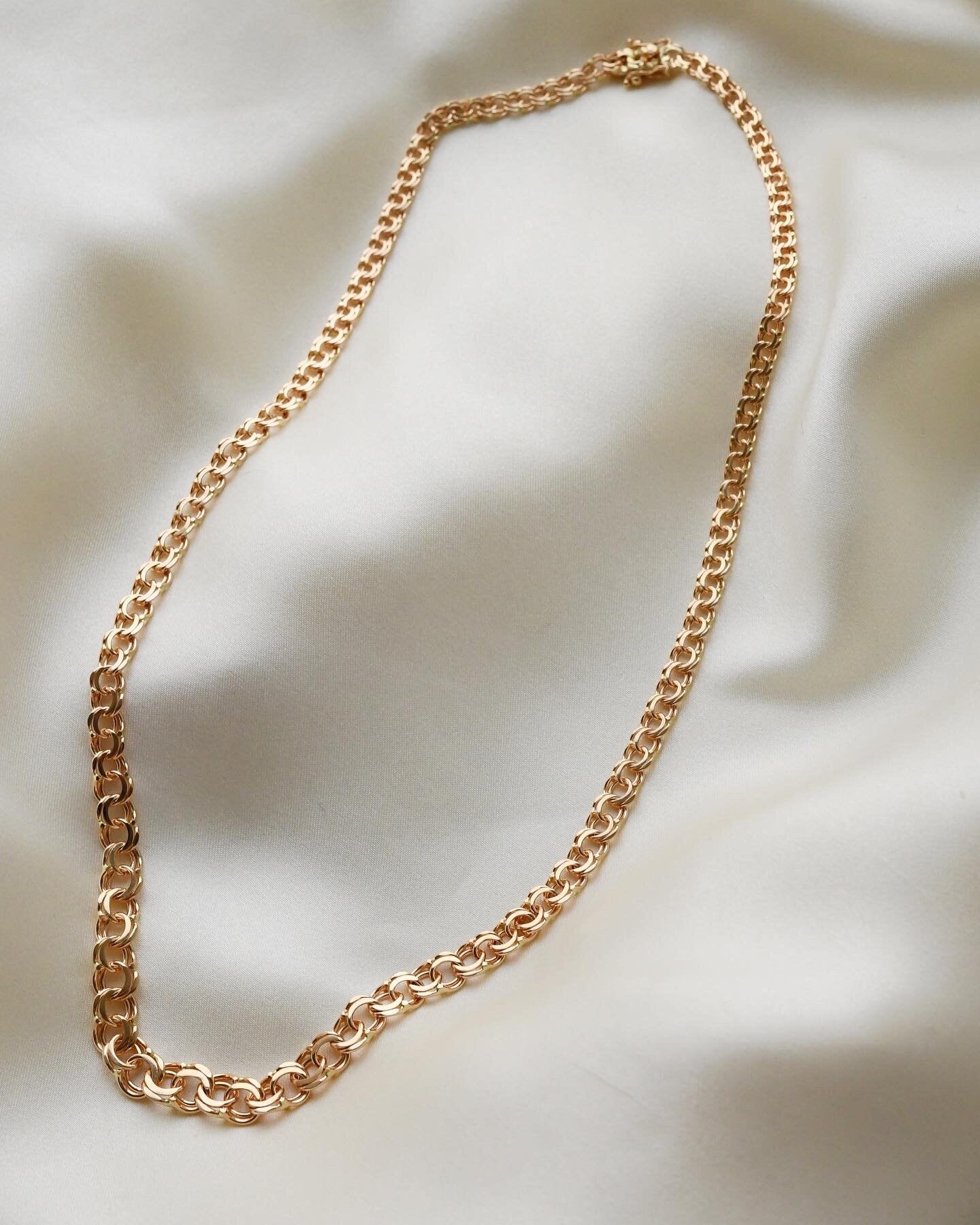 Selling Separately! Baby Bismarck, Bismarck and Curb Link Chain 18K Gold 1960s