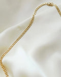 Radiant Danish Vintage Curb Link Chain 14K Gold 1960