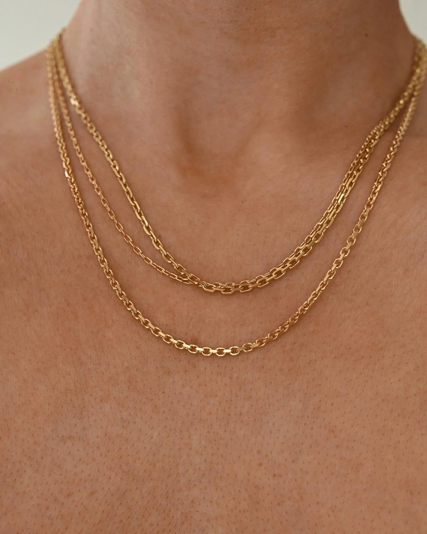 Italian Vintage Biker Chain 18K Rose Gold