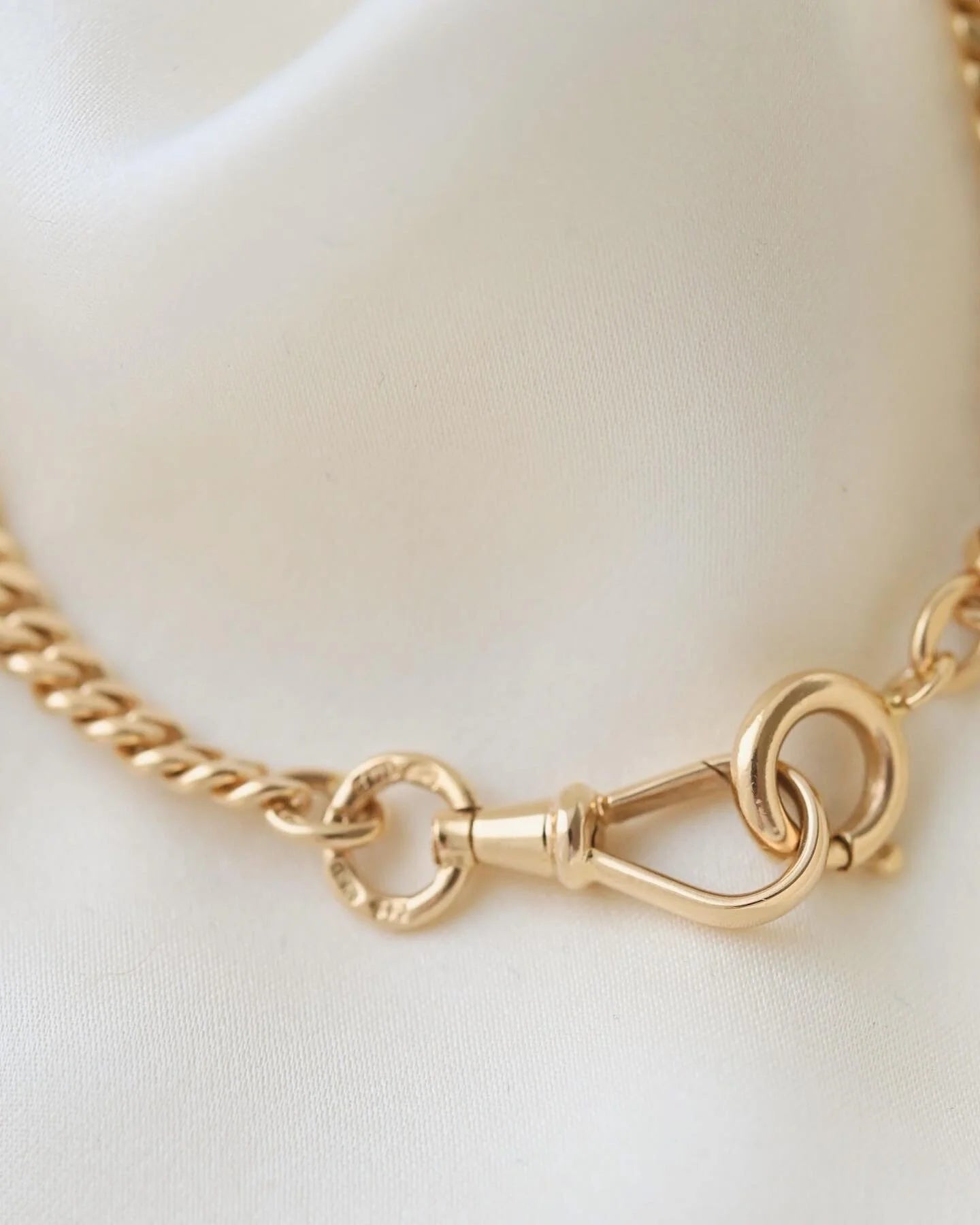Super Substantial Rare Antique Watch Chain 18K Gold 1929