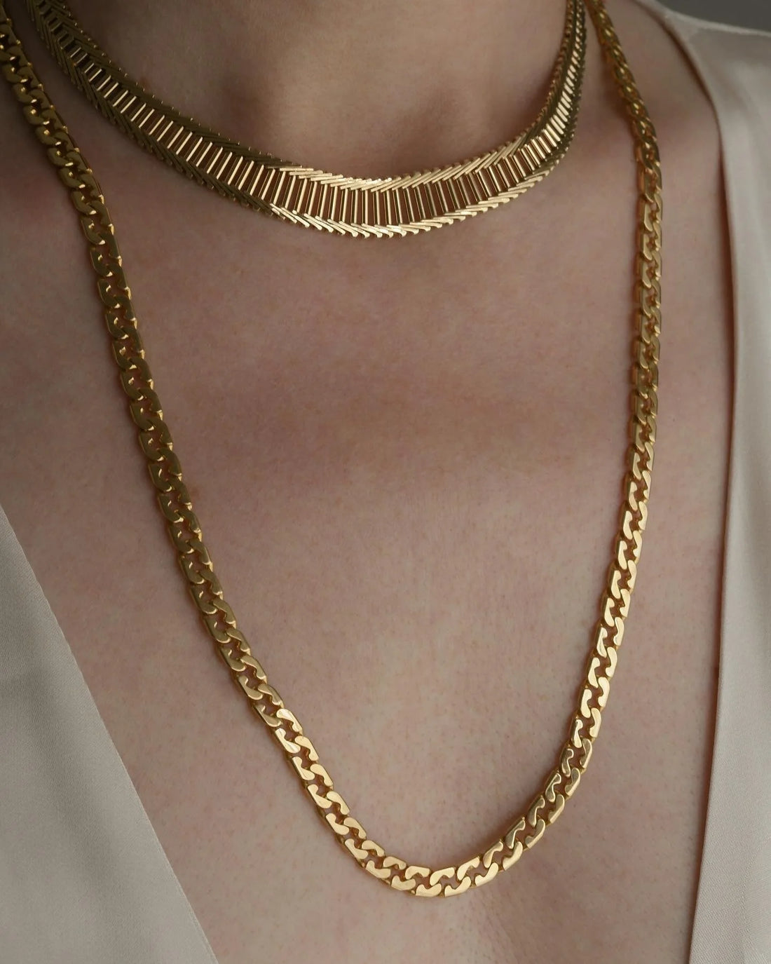 Sexy Rare Danish Vintage Necklace 14K Gold 1980s