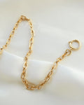 Antique Swedish Watch Chain Flat Anchor Links 18K Gold 1920s